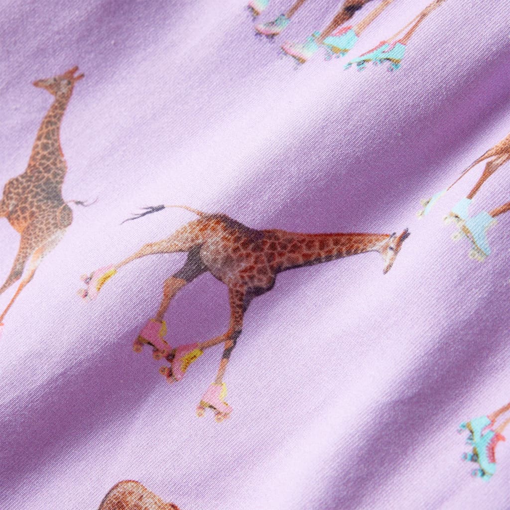 Robe enfant avec manches à volants et lien à la taille Violette 128