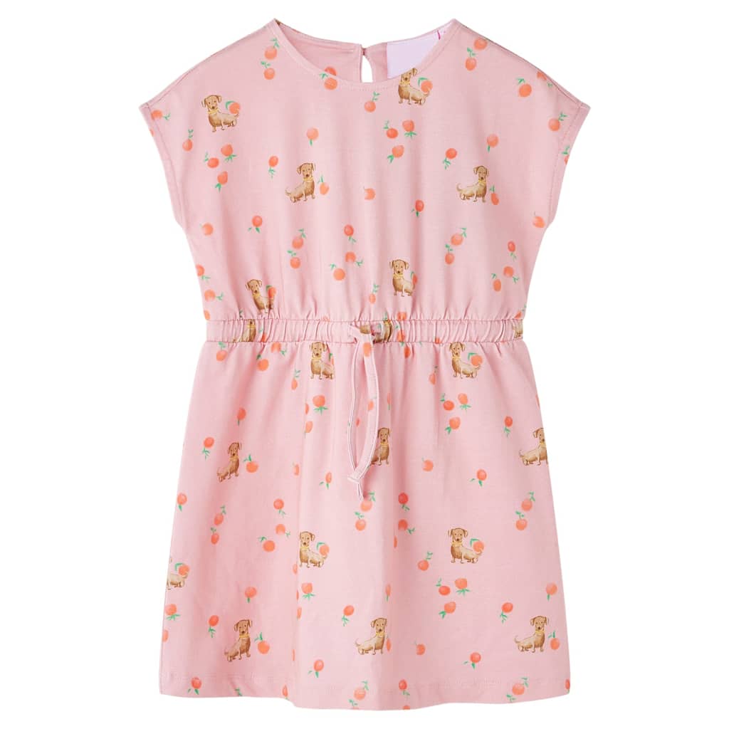Robe pour enfant avec bandeau à la taille orange clair 116