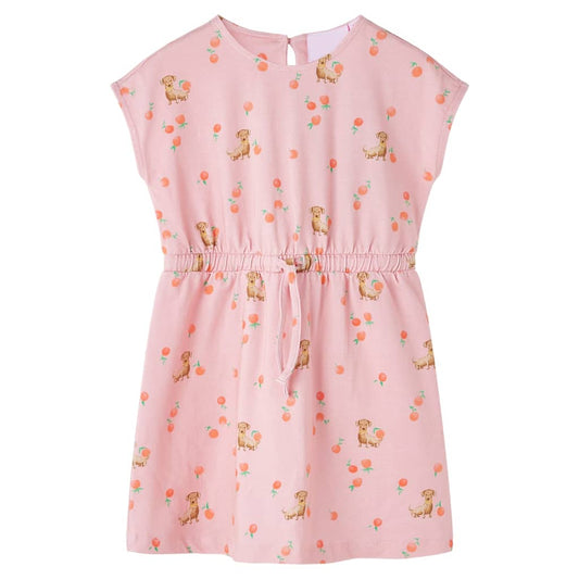 Children's dress with waist band Light orange 116