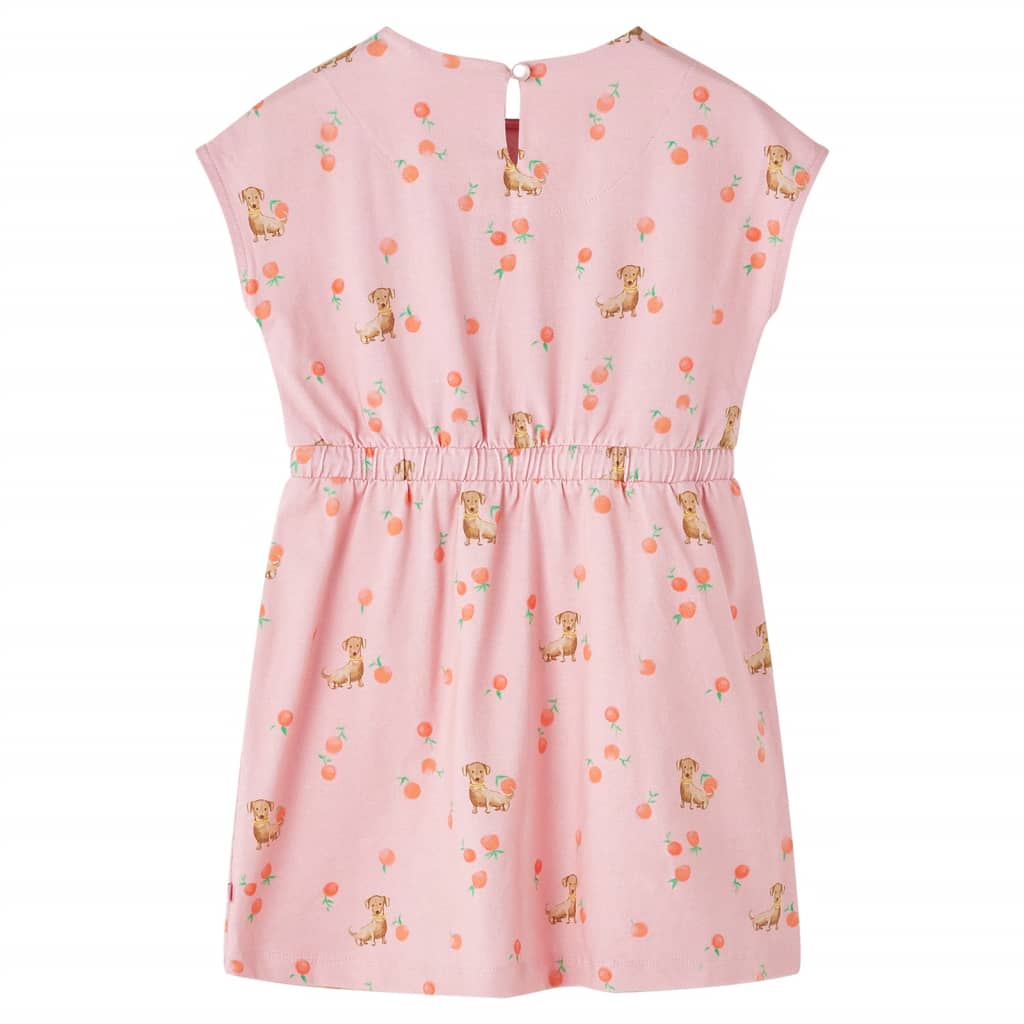 Robe pour enfant avec bandeau à la taille orange clair 116