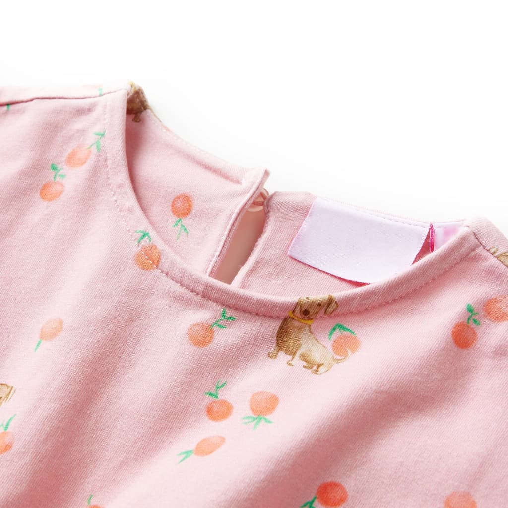 Robe pour enfant avec bandeau à la taille orange clair 116