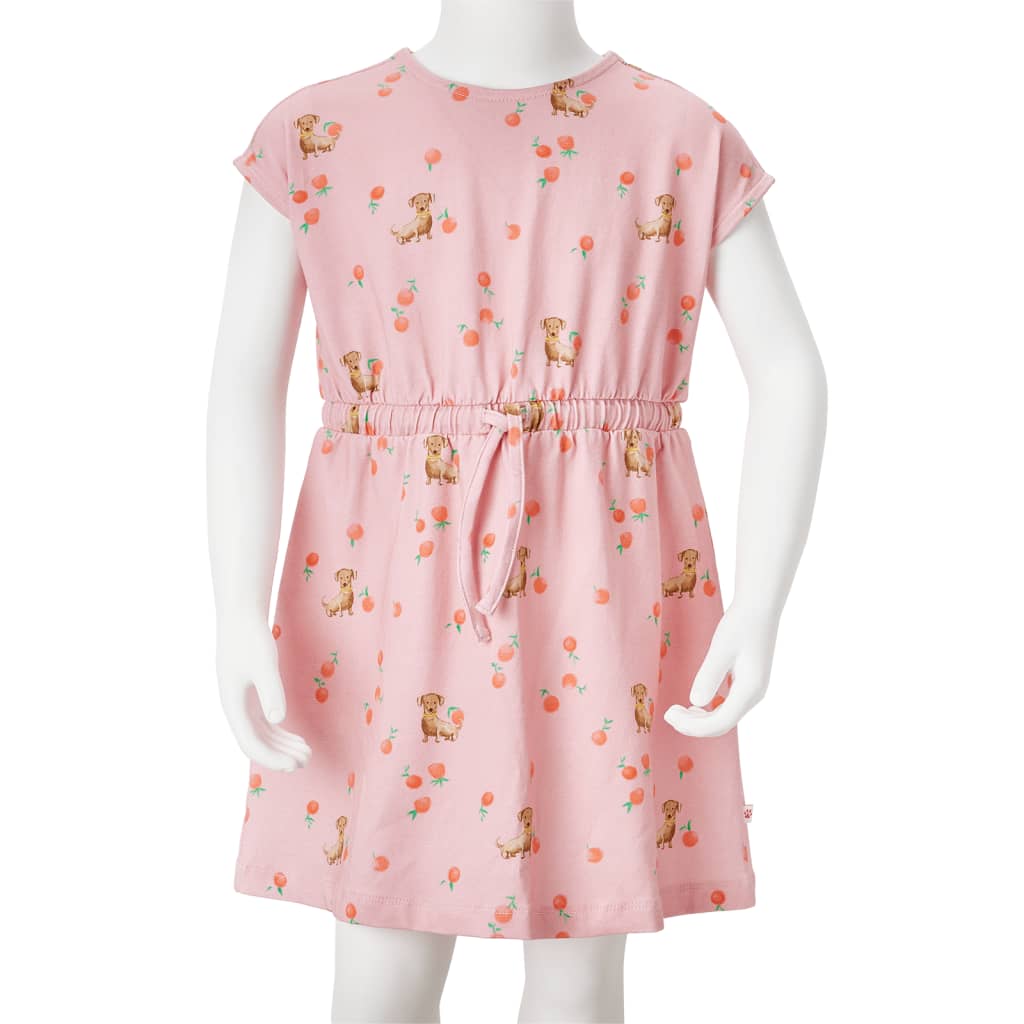 Robe pour enfant avec bandeau à la taille orange clair 116