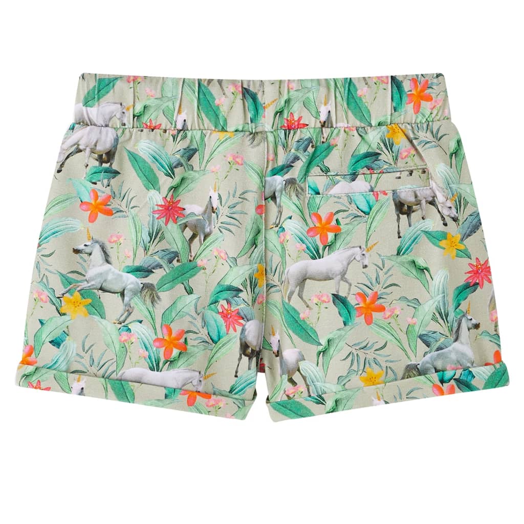 Short pour enfant avec cordon de serrage Kaki clair 116