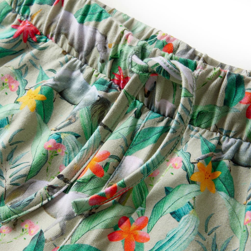 Short pour enfant avec cordon de serrage Kaki clair 116