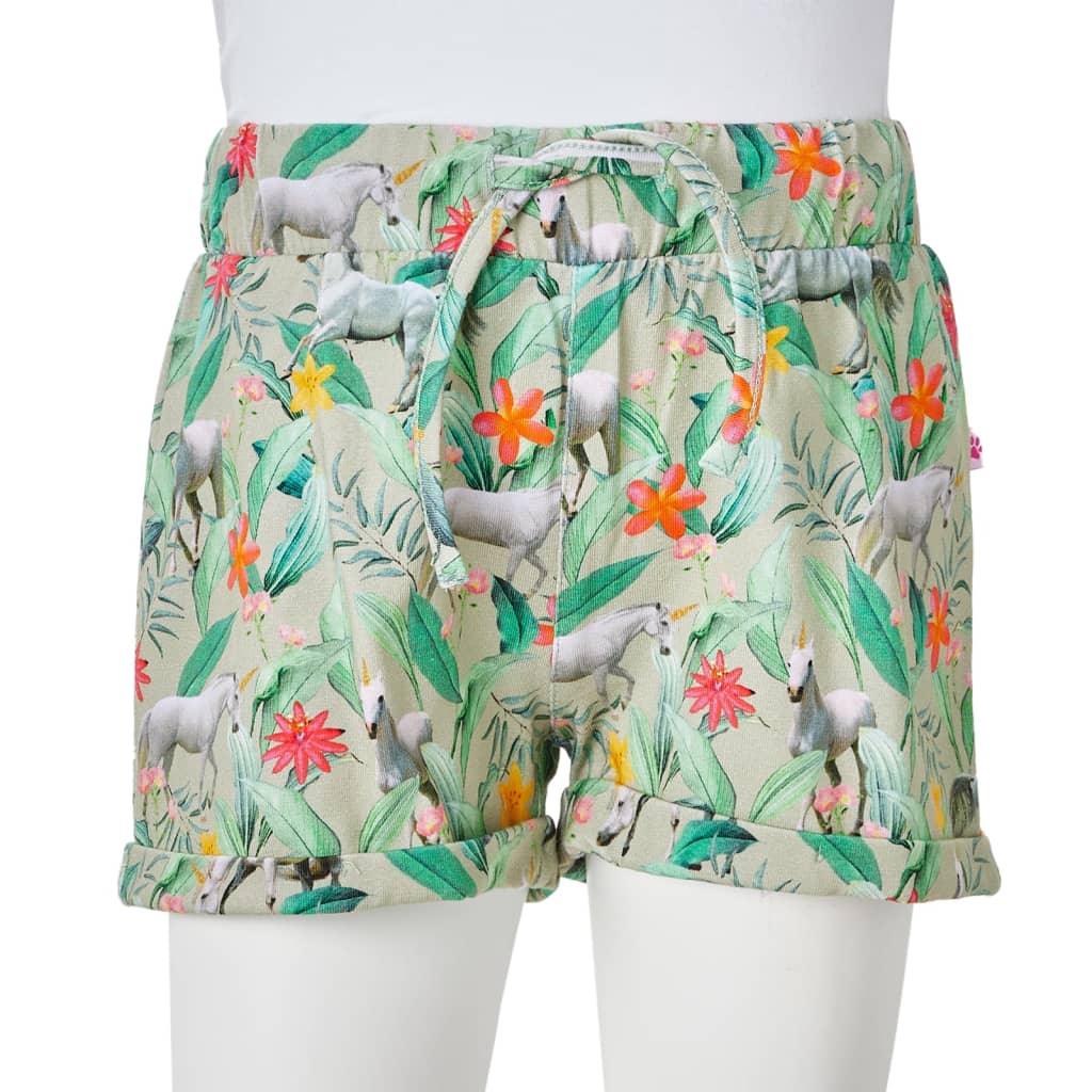 Short pour enfant avec cordon de serrage Kaki clair 116