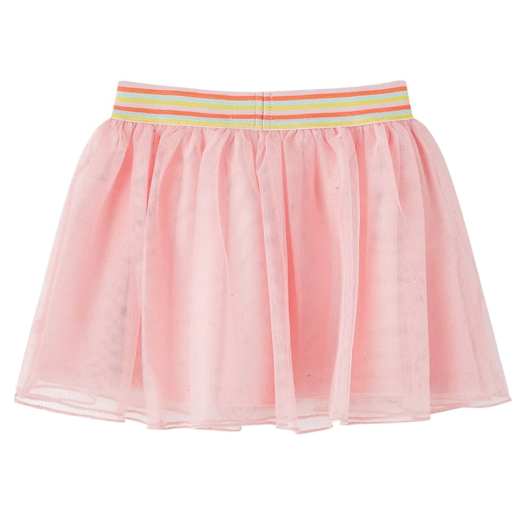 Girls' Skirt with Tulle Light Pink 128