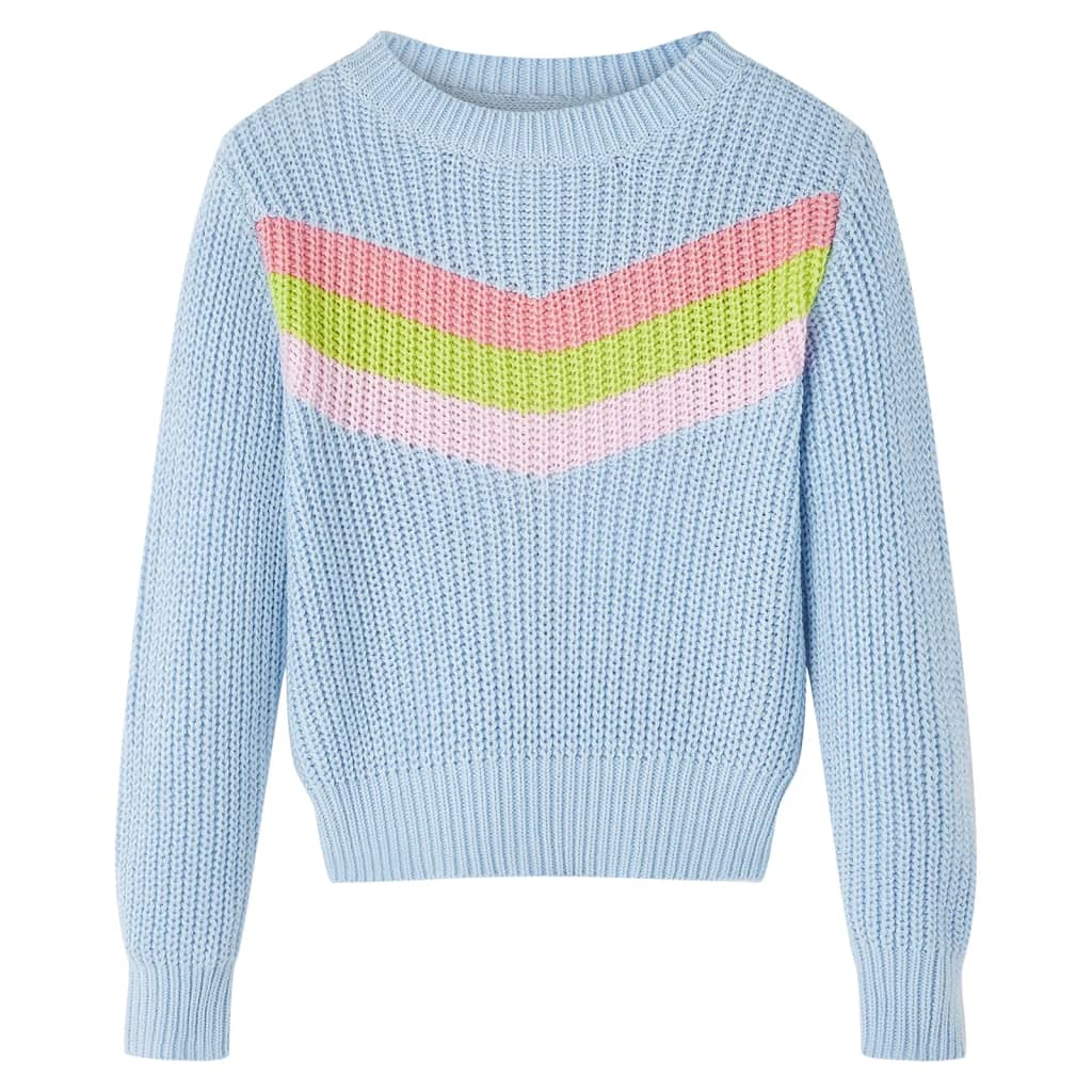 Pull enfant tricoté bleu 128