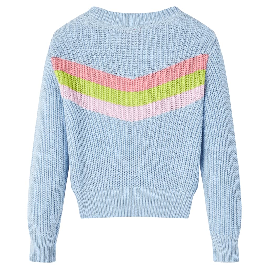 Pull enfant tricoté bleu 128