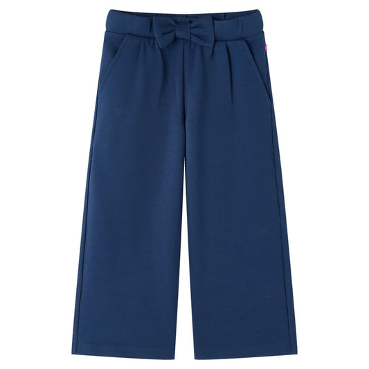 Kids' Wide Leg Trousers Navy Blue 116