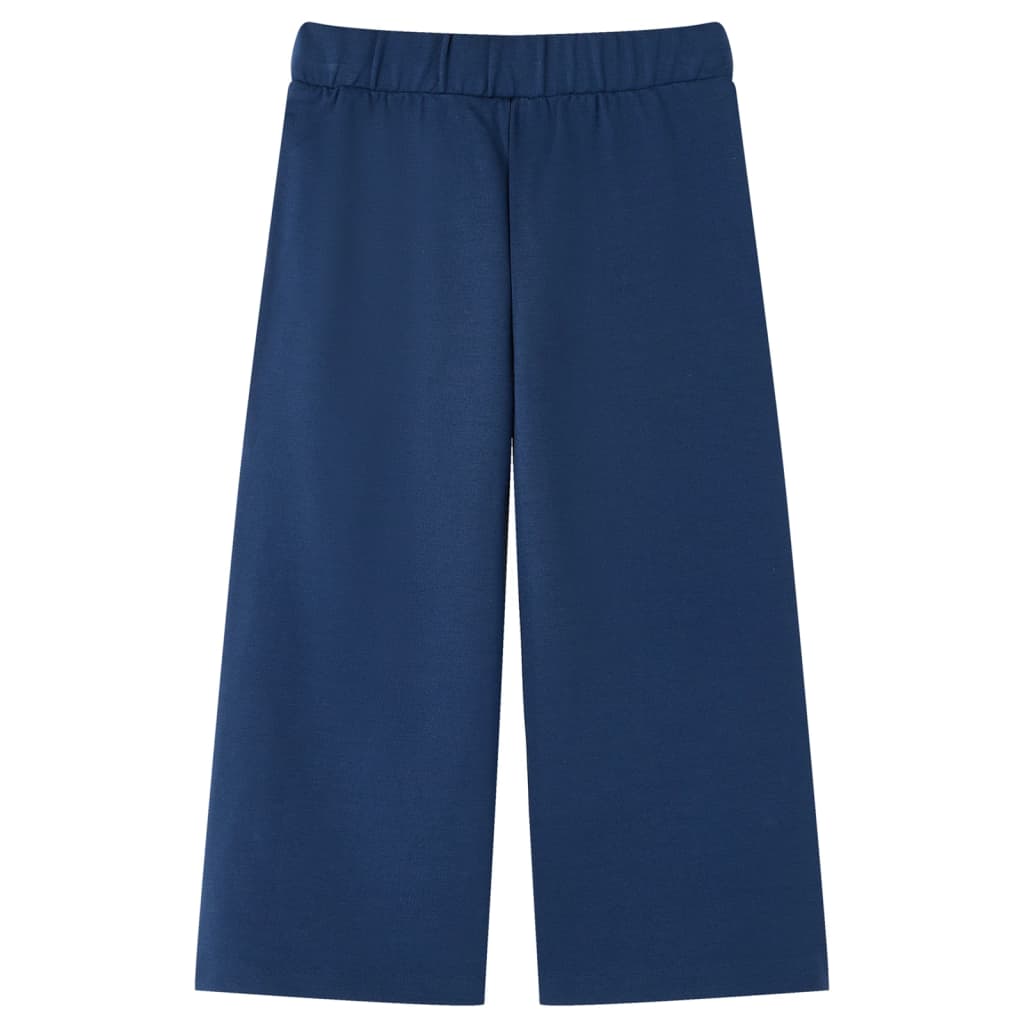 Kids' Wide Leg Trousers Navy Blue 116