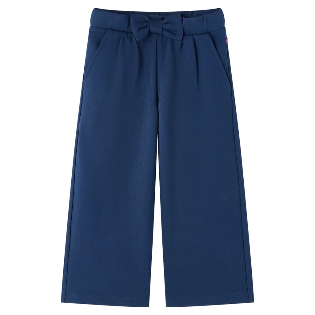 Pantalon Enfant Jambes Larges Bleu Marine 140