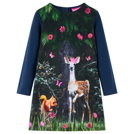 Kids' Long-Sleeve Dress Navy 104