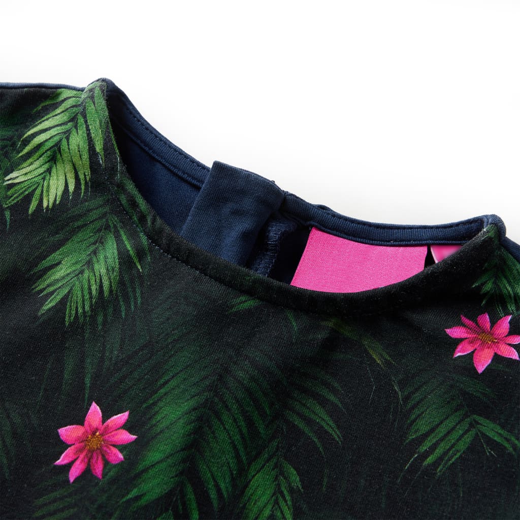 Children's Dress with Long Sleeves Navy Blue 128