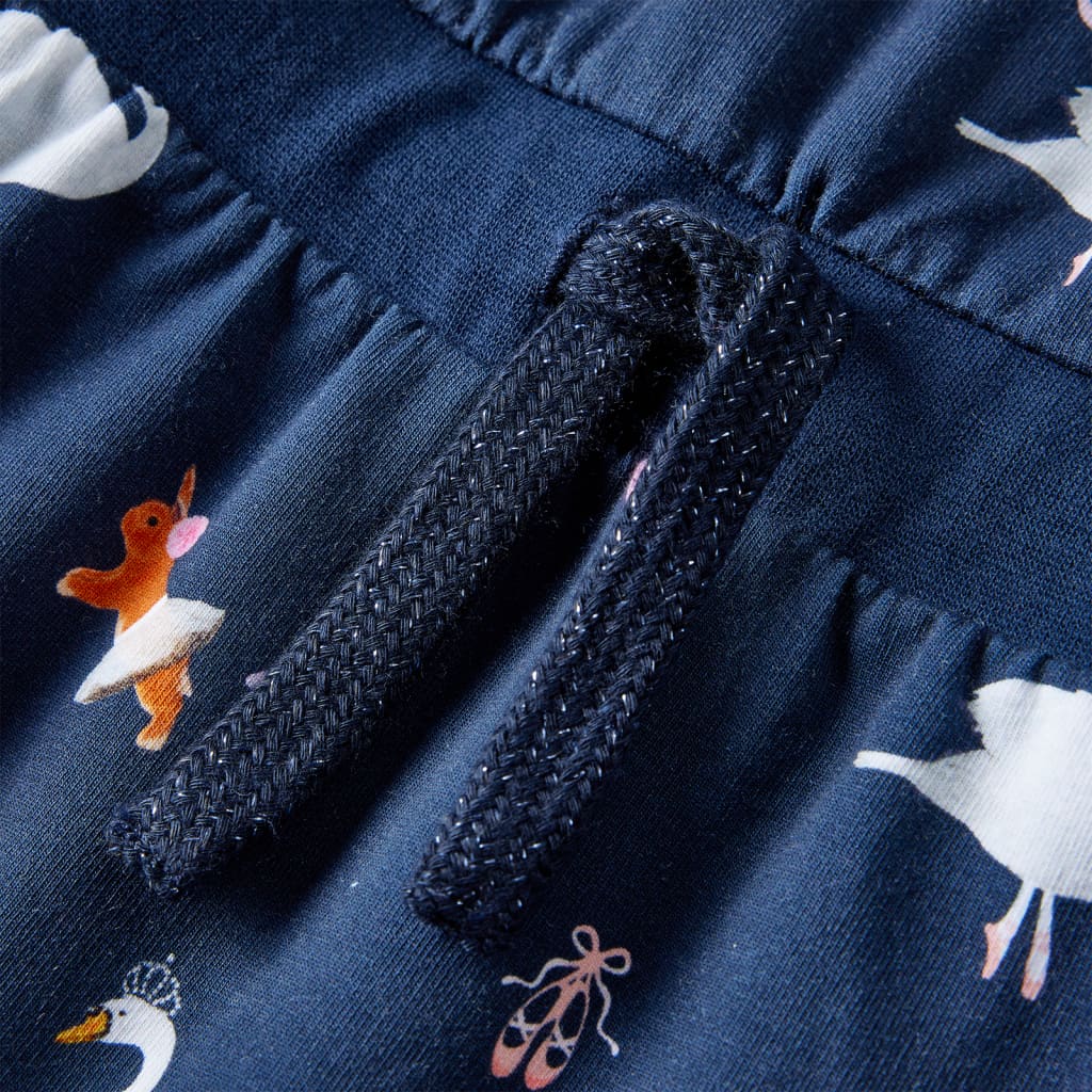 Children's Dress with Long Sleeves Navy Blue 128