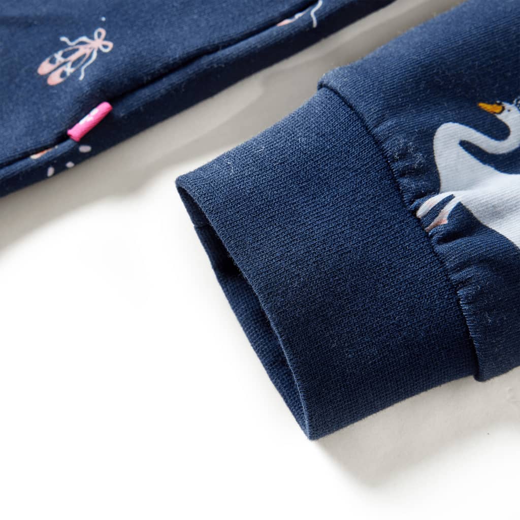 Girls' Long-Sleeved Dress Navy 140