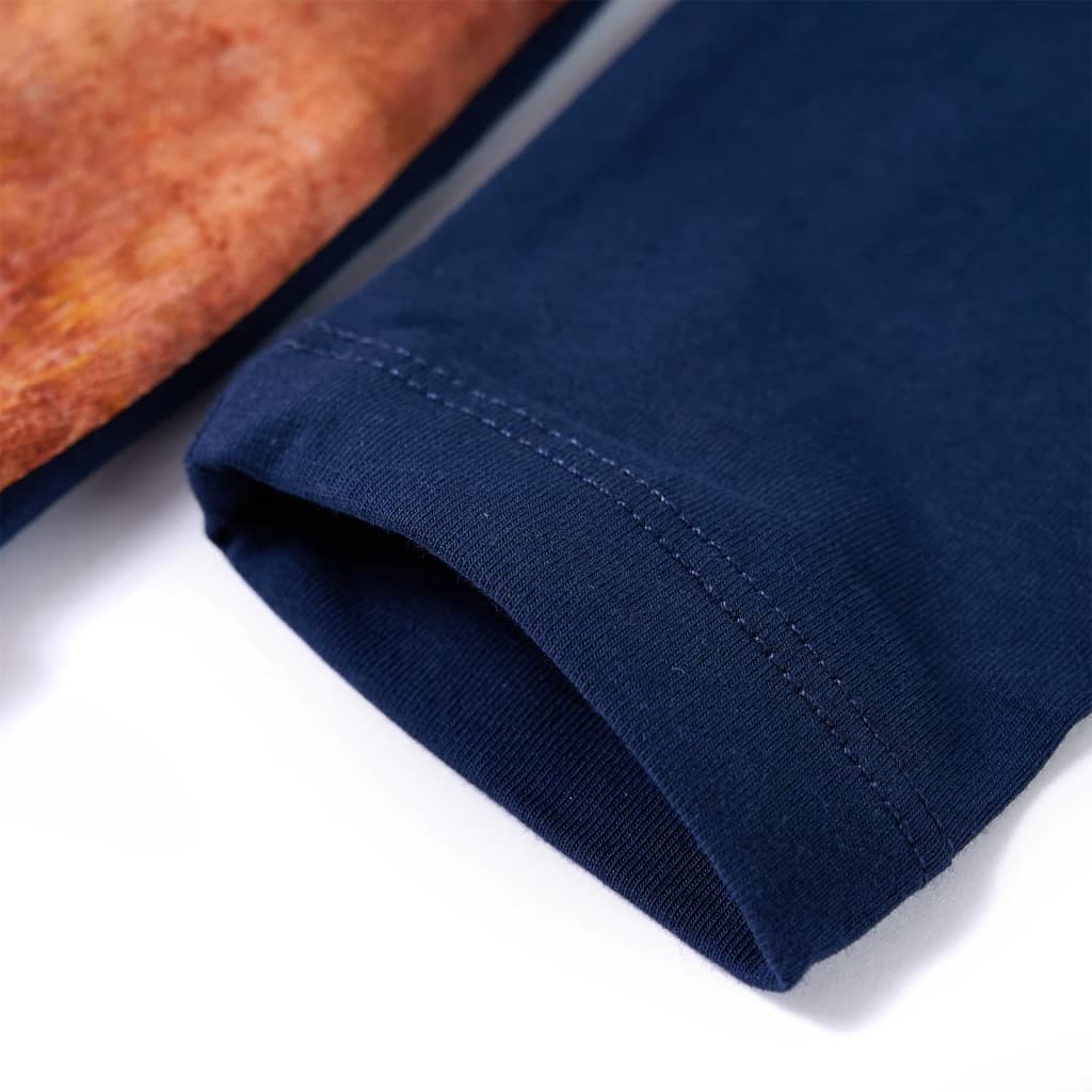 Children's Dress with Long Sleeves Navy Blue 116