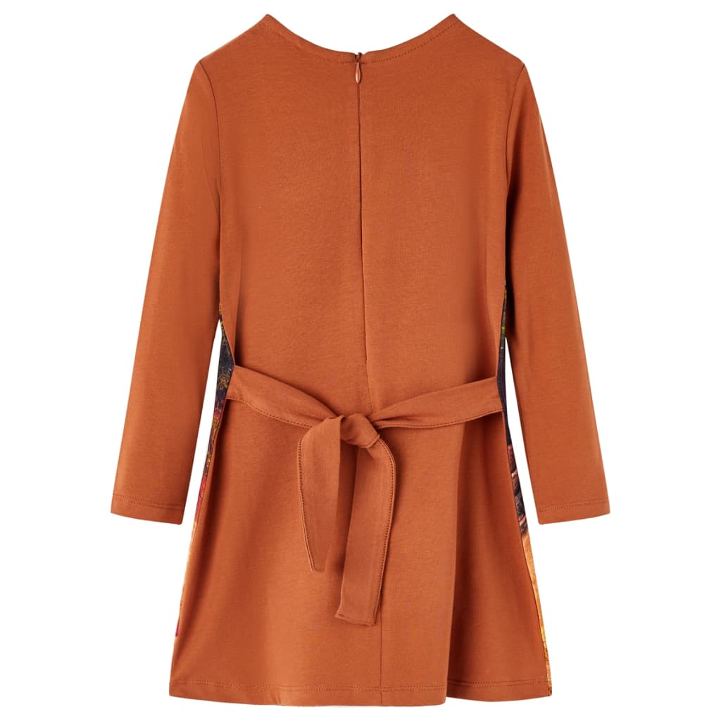 Robe enfant manches longues Cognac 116
