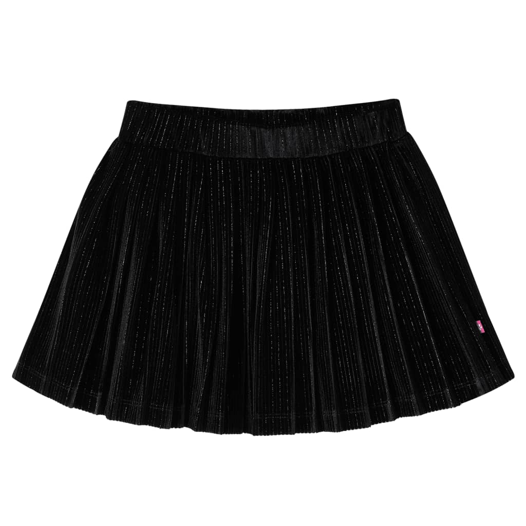Girls' pleated skirt with lurex, black, size 92