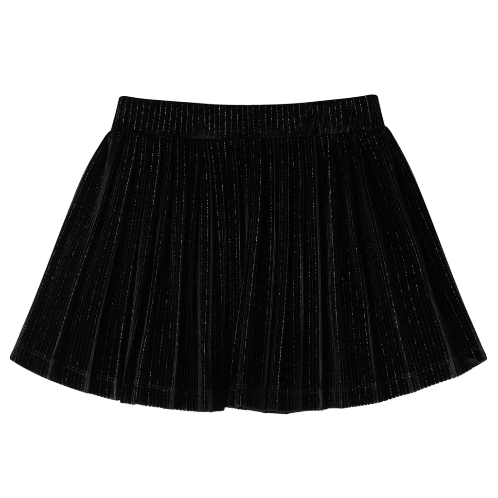 Girls' pleated skirt with lurex, black, size 92