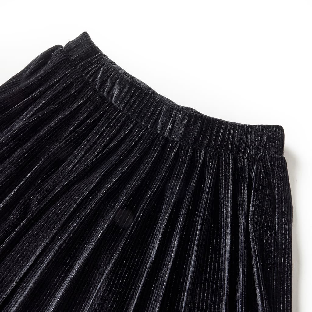Girls' pleated skirt with lurex, black, size 92