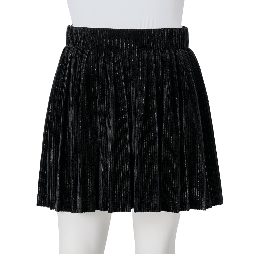 Girls' pleated skirt with lurex, black, size 92