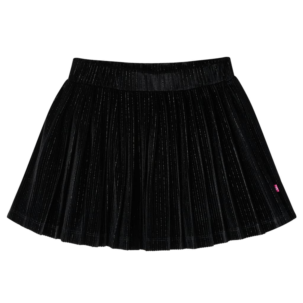 Girls' Lurex Pleated Skirt Black 116