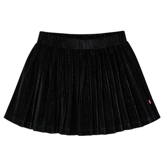 Girls' Lurex Pleated Skirt Black 116