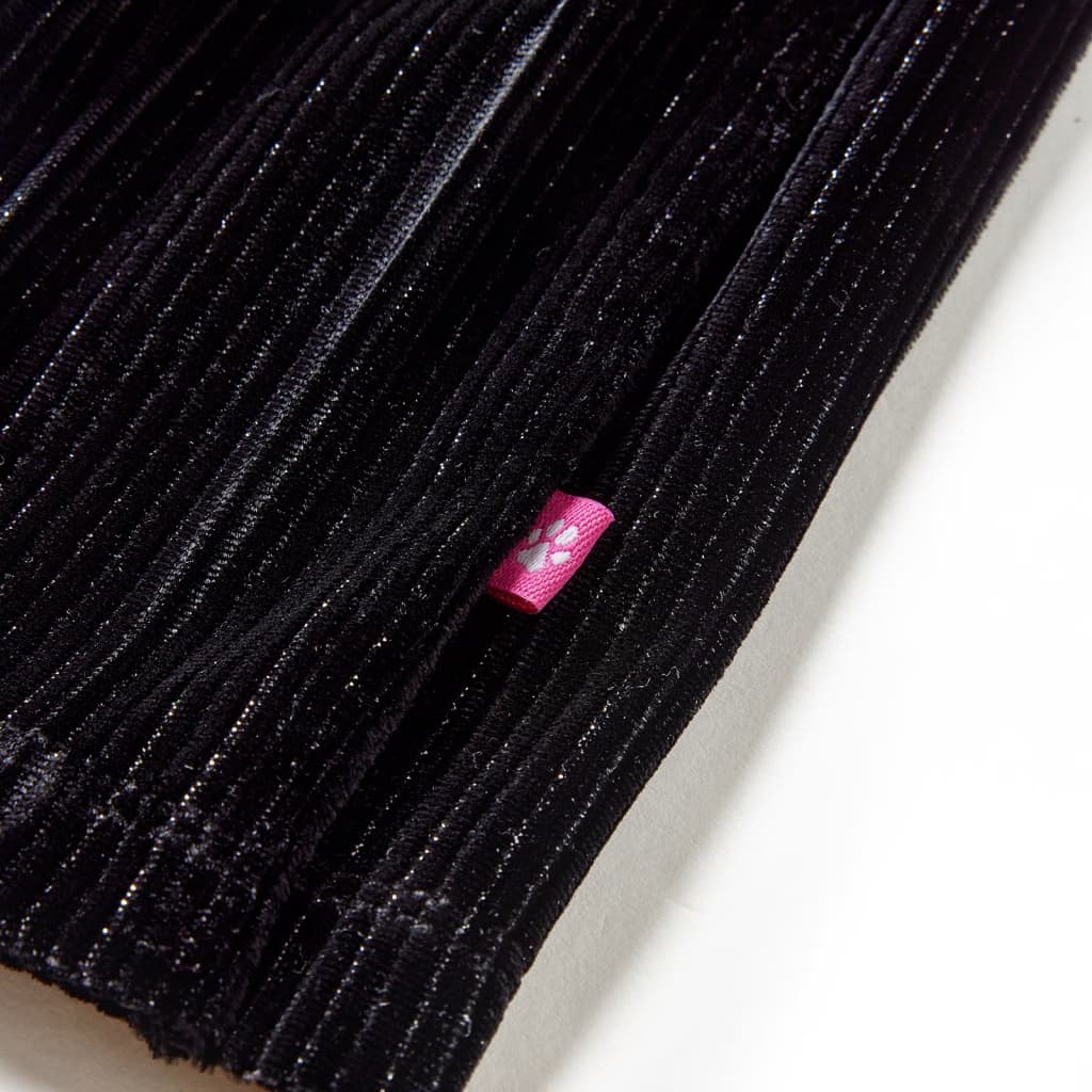 Girls' Lurex Pleated Skirt Black 116