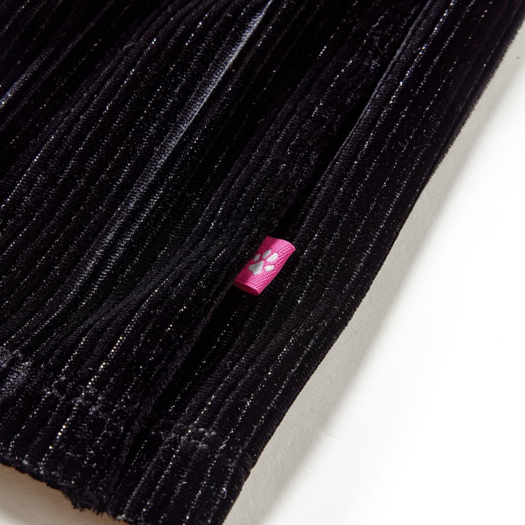 Kids' pleated lurex skirt, black, size 128