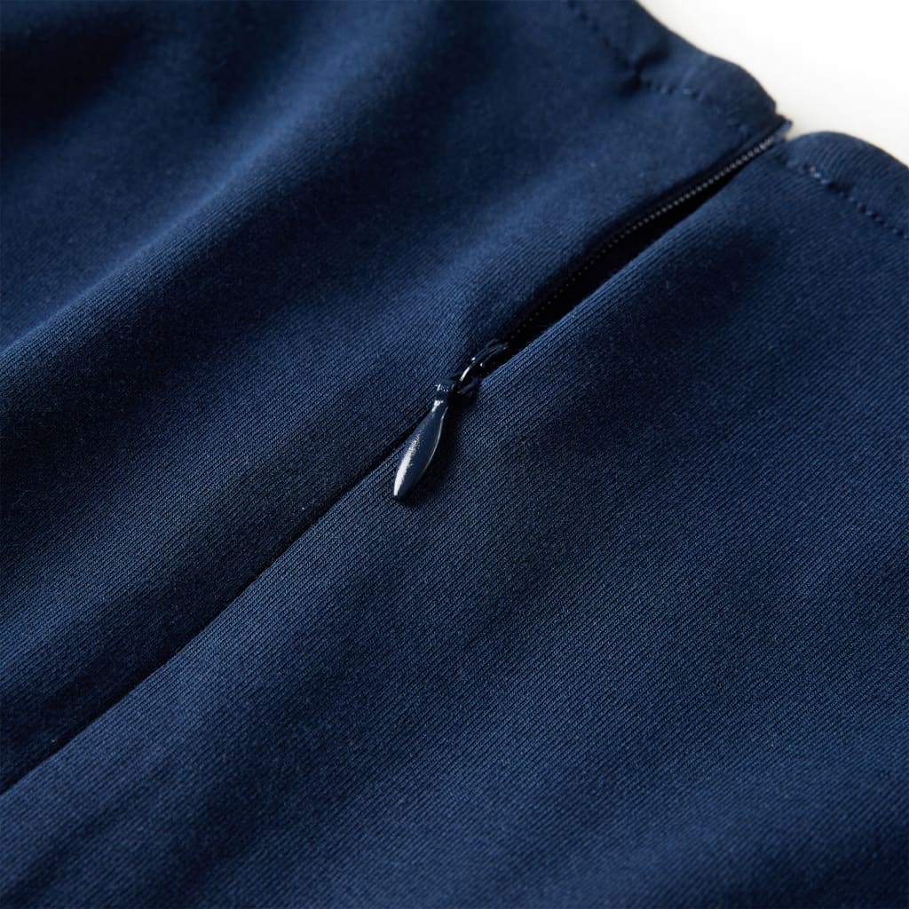 Children's Dress with Long Sleeves Navy Blue 128