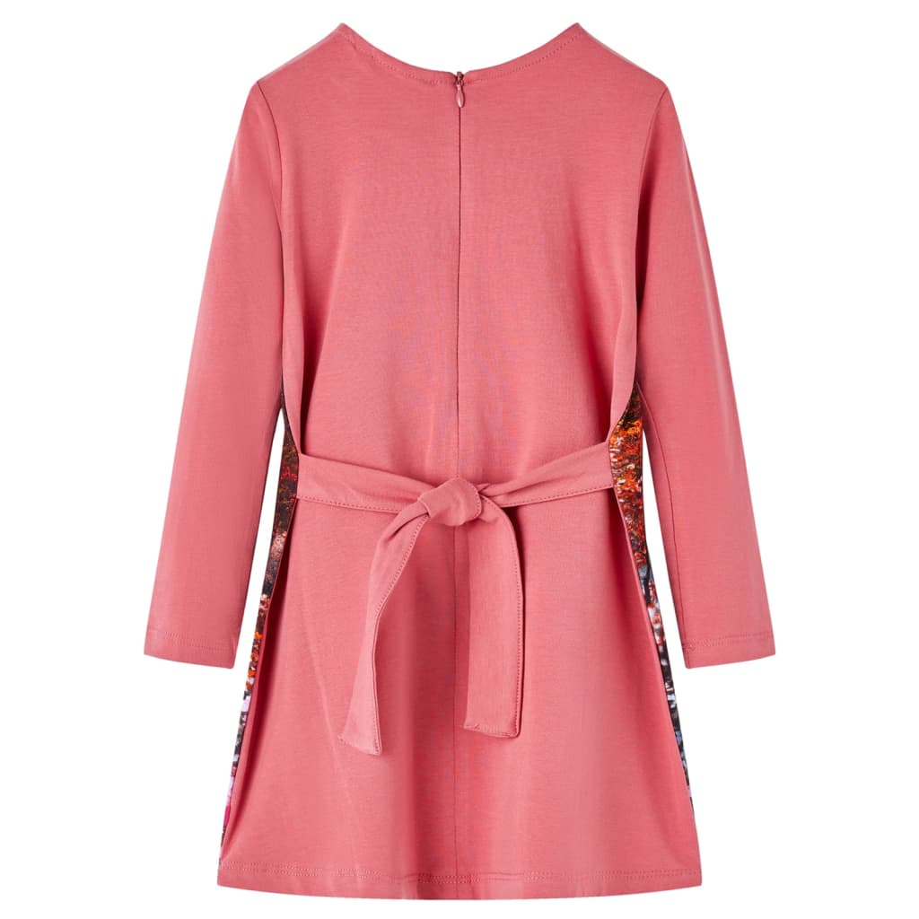 Robe enfant à manches longues vieux rose 104
