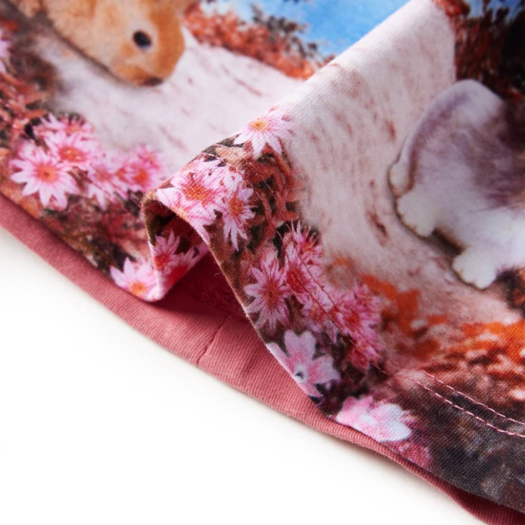Robe Enfant Manches Longues Rose Ancien 128