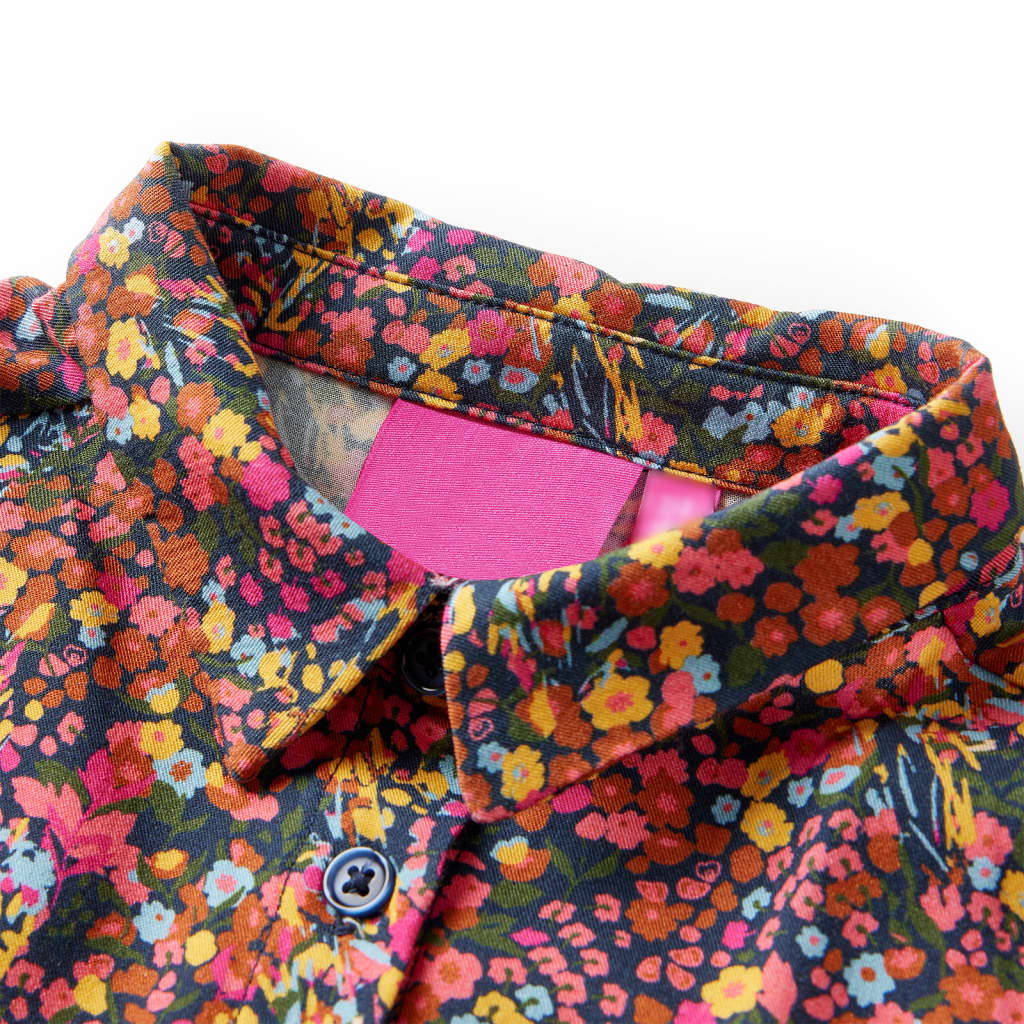 Kids' Long-Sleeved Multicolor Dress 128