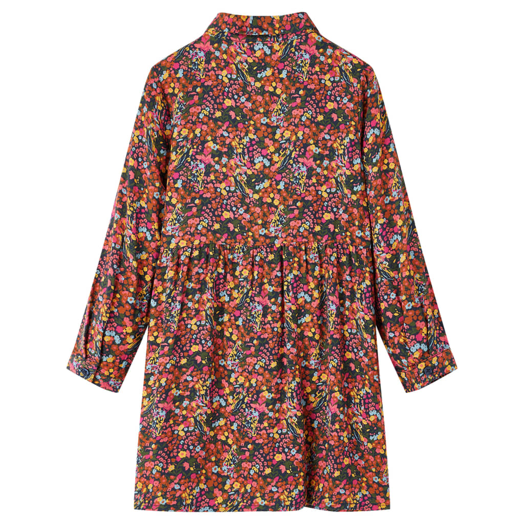 Girls' Long-Sleeve Dress Multicoloured 140