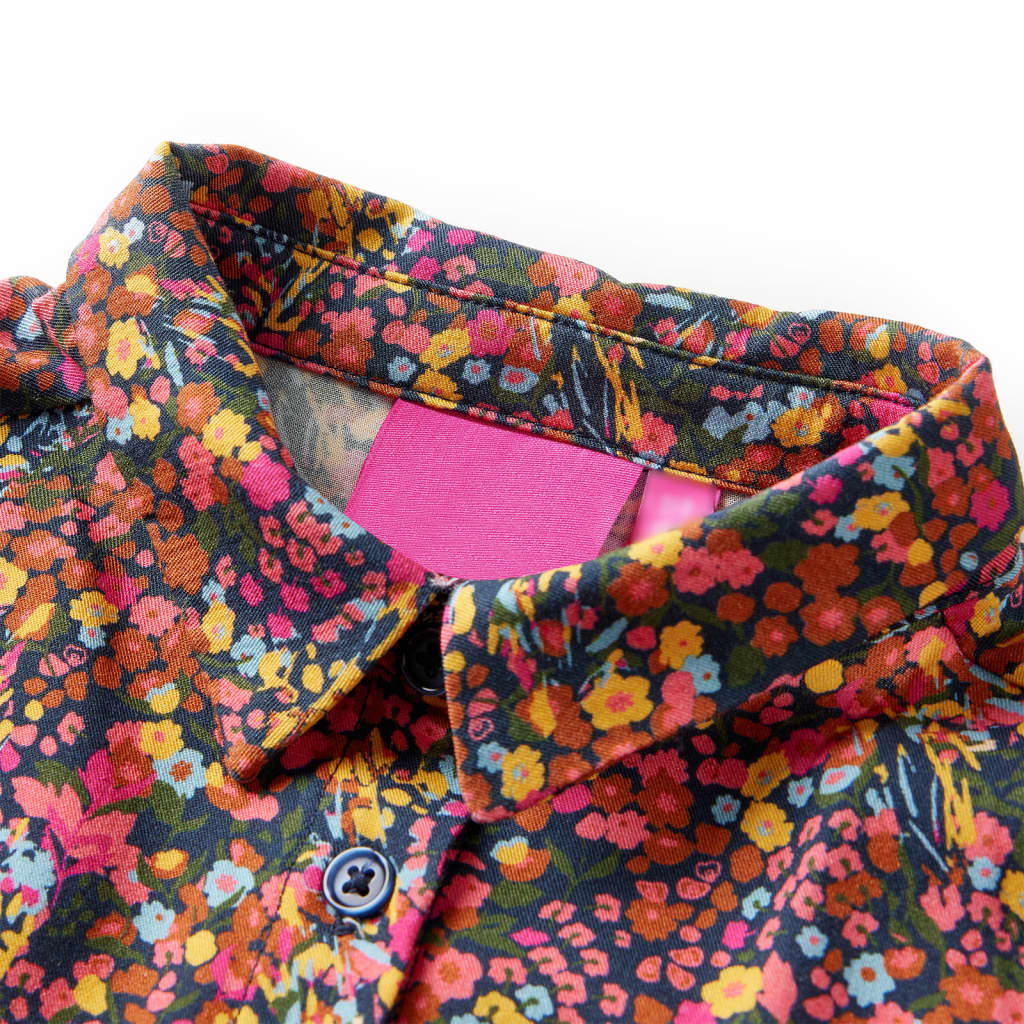 Girls' Long-Sleeve Dress Multicoloured 140