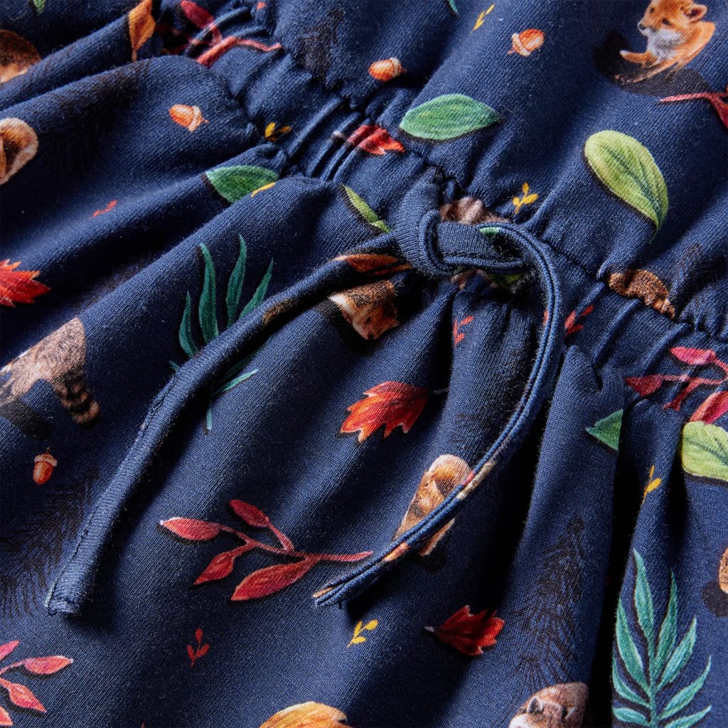 Robe Enfant Manches Longues Bleu Marine 140