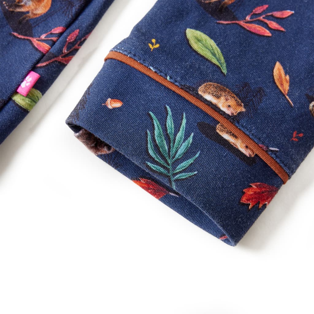 Robe Enfant Manches Longues Bleu Marine 140