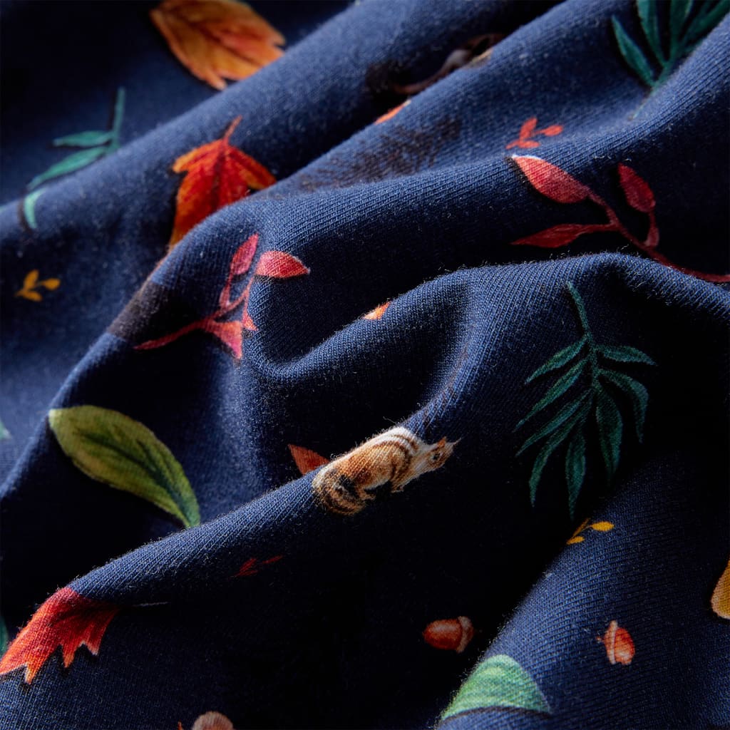 Robe Enfant Manches Longues Bleu Marine 140