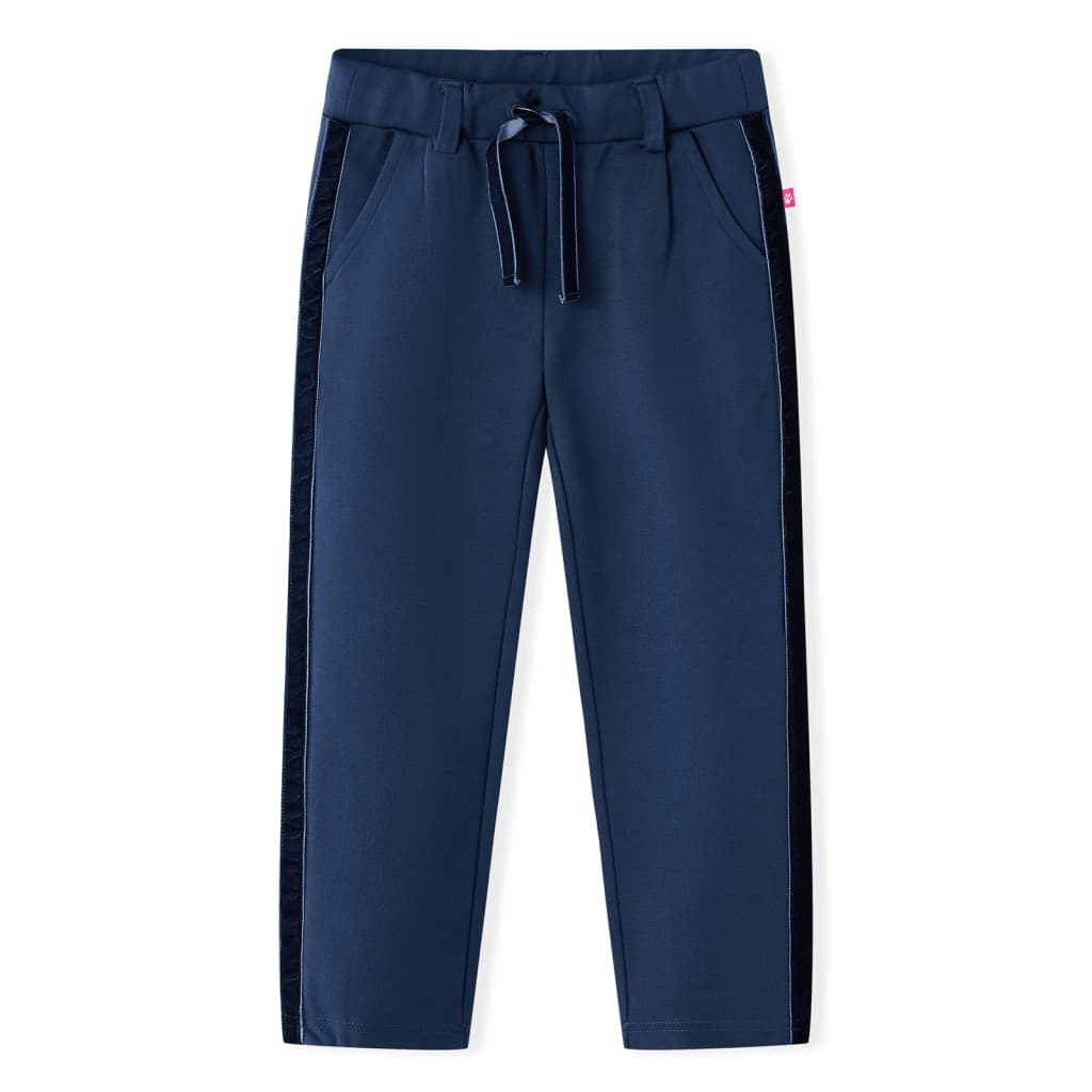 Pantalon enfant avec bandes décoratives noires Marine 116