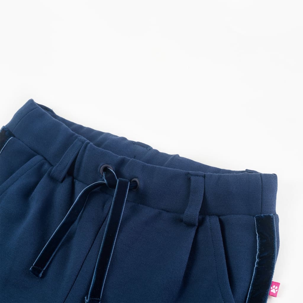 Pantalon enfant avec bandes décoratives noires Marine 116