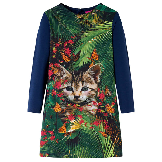 Kids' Long-Sleeve Dress Navy 104