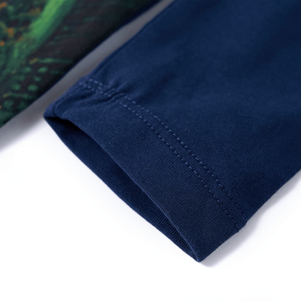 Robe enfant manches longues bleu marine 116