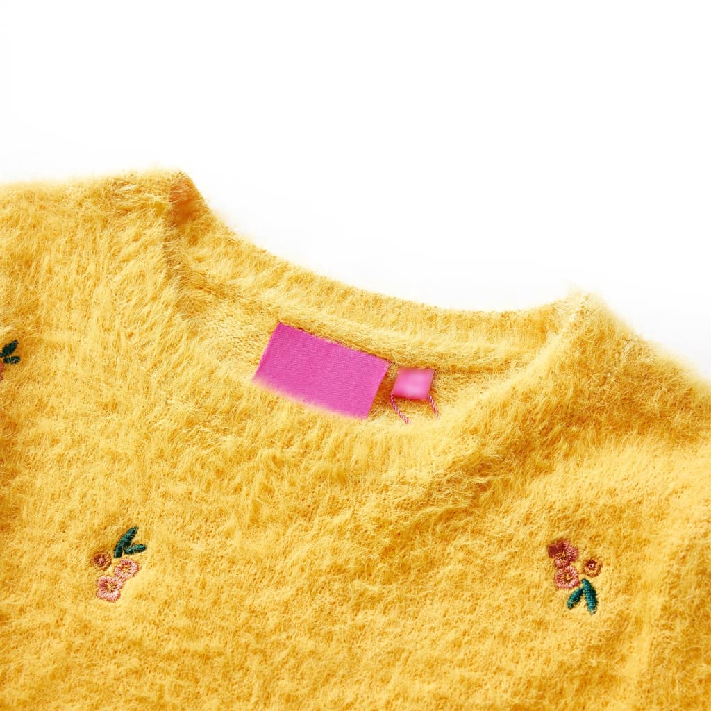 Knitted Ocher Children's Sweater 116