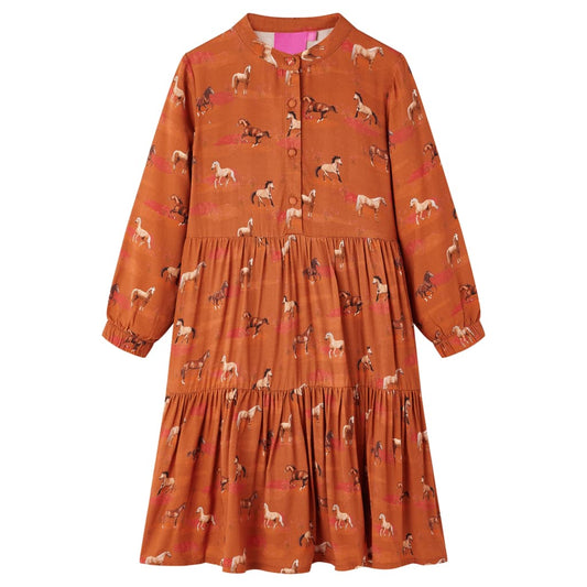 Children's Dress Cognac 128