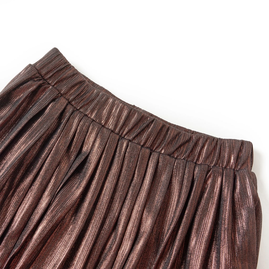 Girls' Skirt with Glitter Cognac 92
