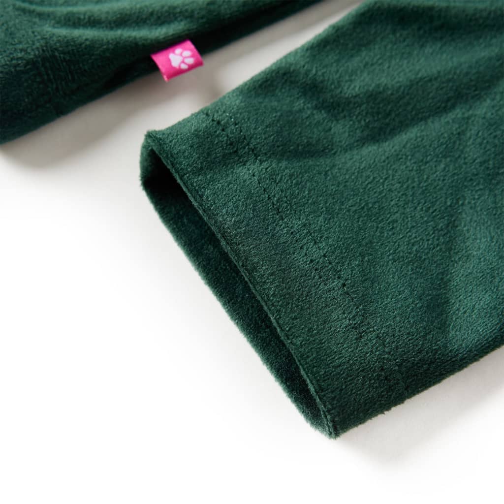 Kinderbluse mit Rüschen Dunkelgrün 128