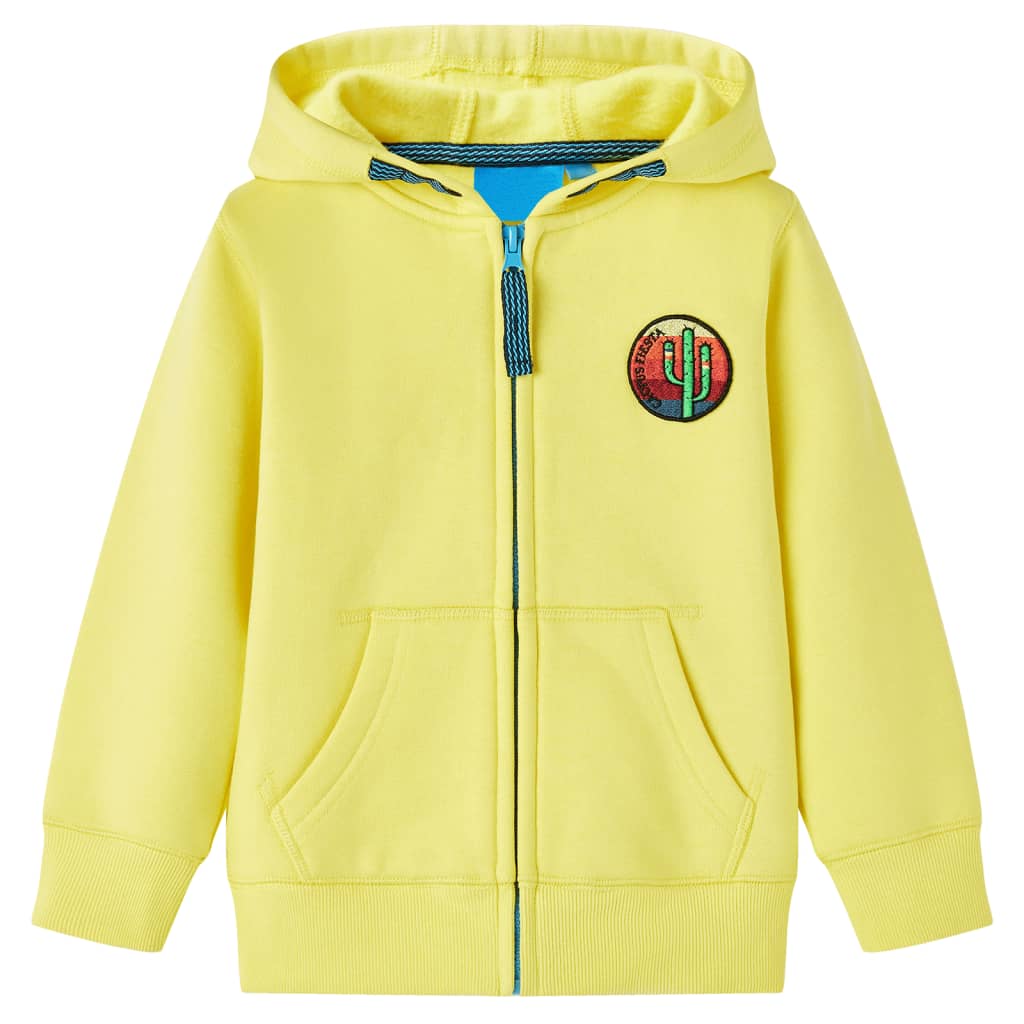 Kids' Zip-Up Hoodie Light Yellow 92