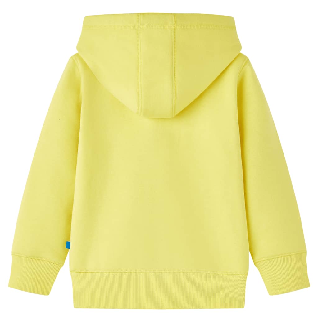 Sweat-shirt à capuche zippé enfant Jaune clair 104