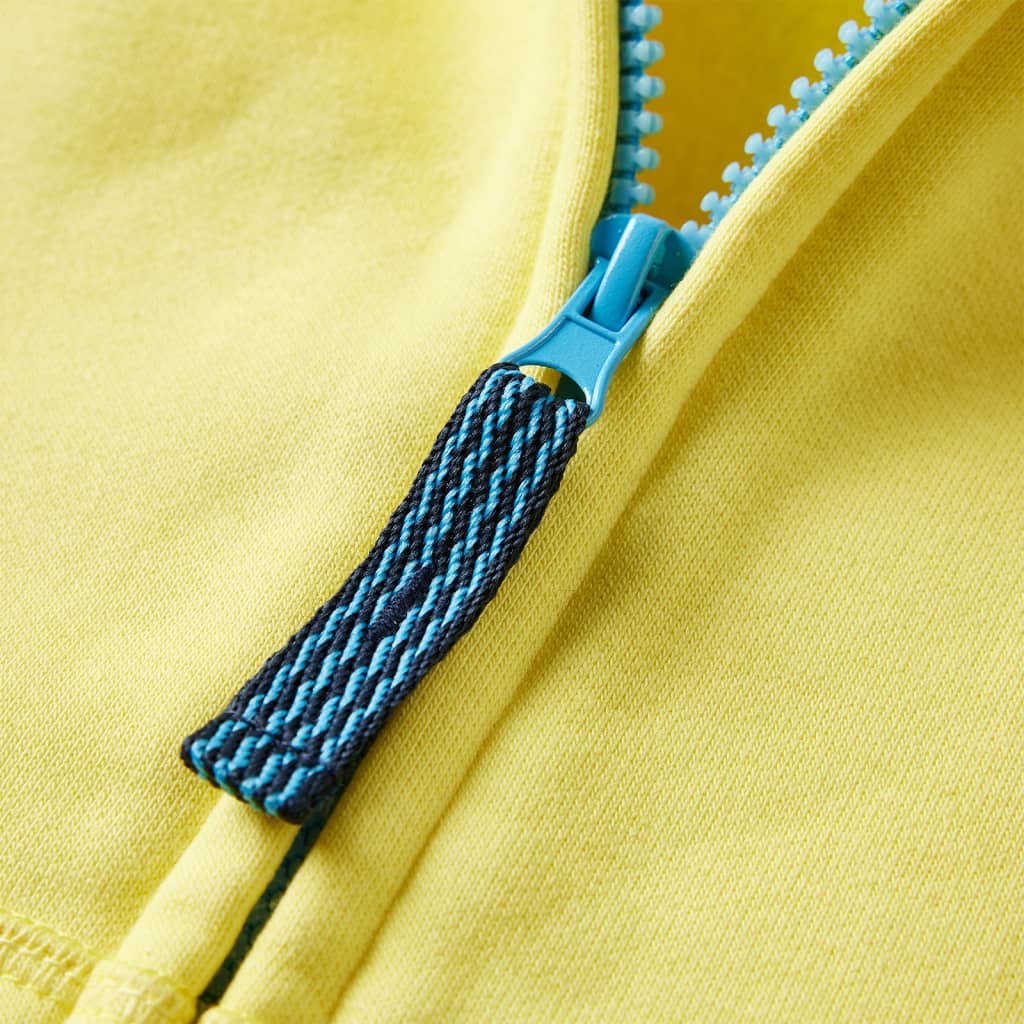Sweat-shirt à capuche zippé enfant Jaune clair 104