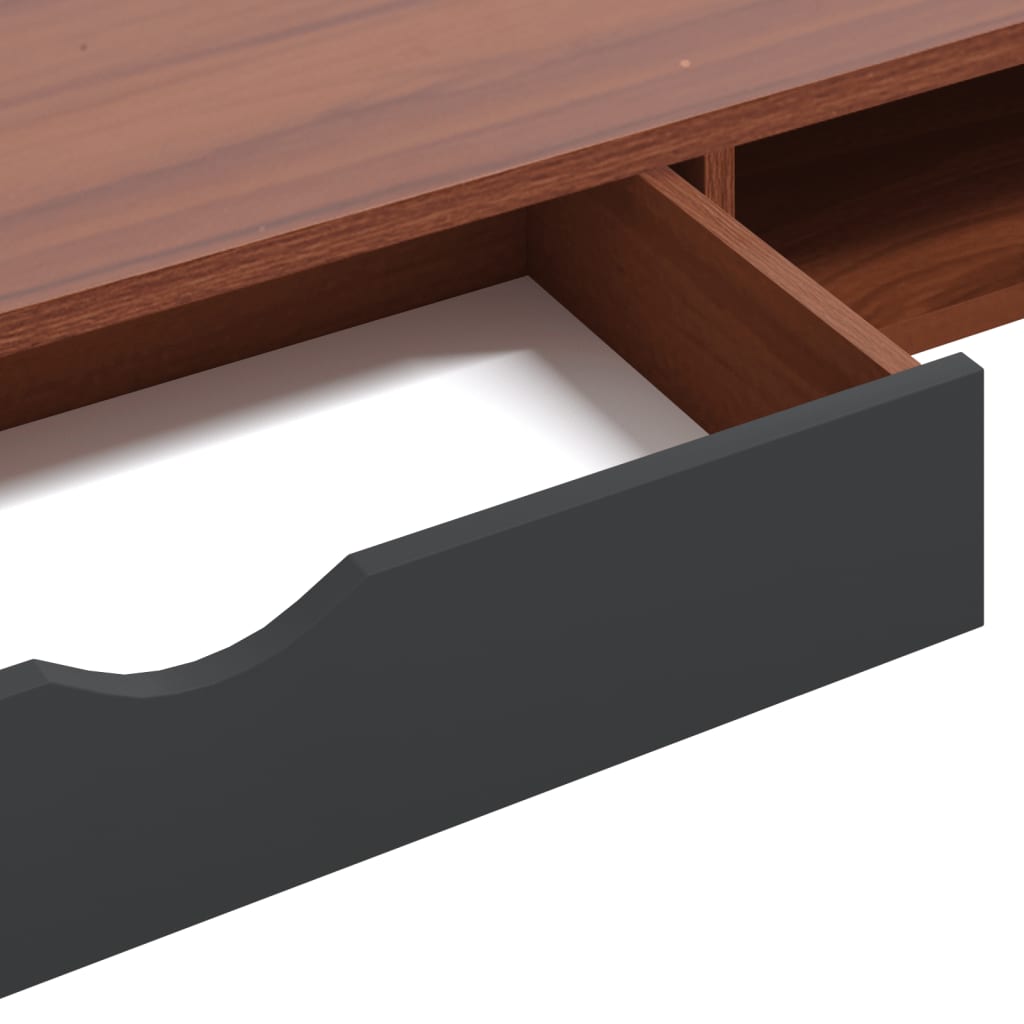 Bureau d'ordinateur avec tiroir marron 110x50x75 cm Bois d'ingénierie